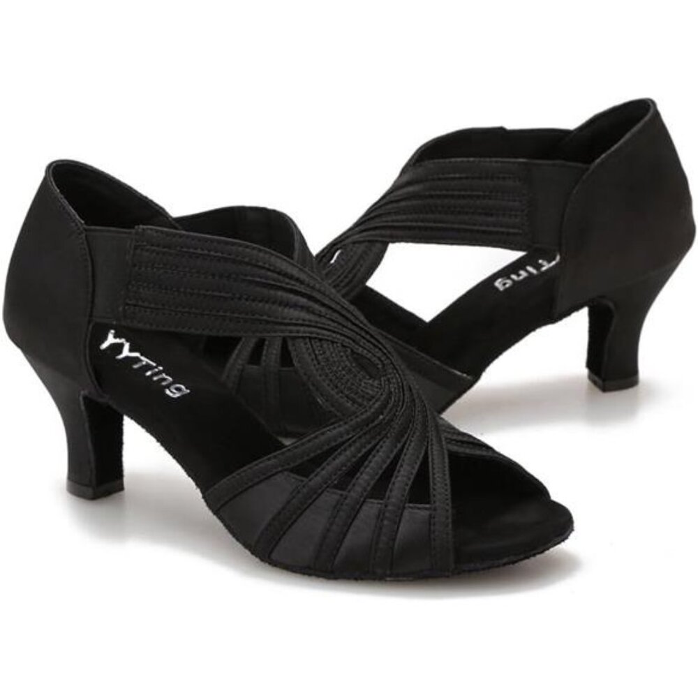 Ballroom Dance Shoes Women Latin Salsa Practice Dancer Shoes 2.5'' Heels YT02